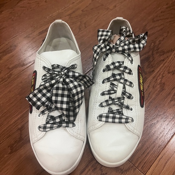 Miu miu white sneakers with patches 39.5 - Picture 2 of 4